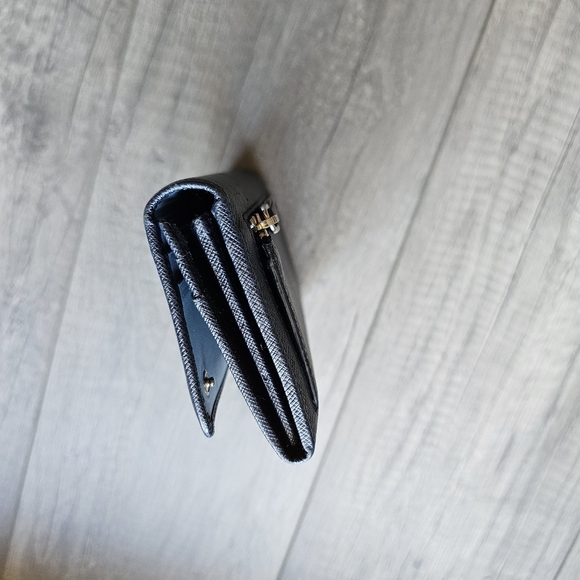 Authentic PRADA Saffiano Metal Long Wallet Purse Leather Navy - Picture 4 of 15